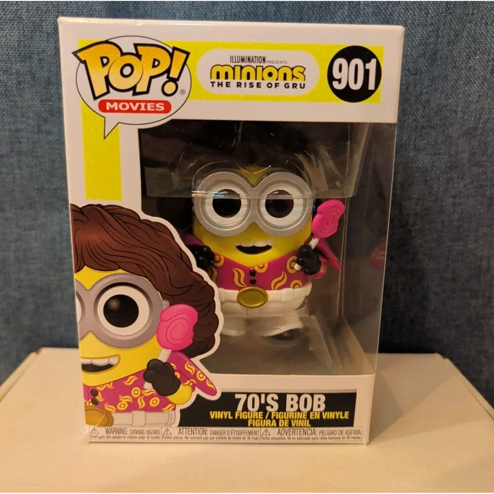 Funko Pop! Movies 901 70s Bob Minions Rise of Gru Vinyl Figure NIB